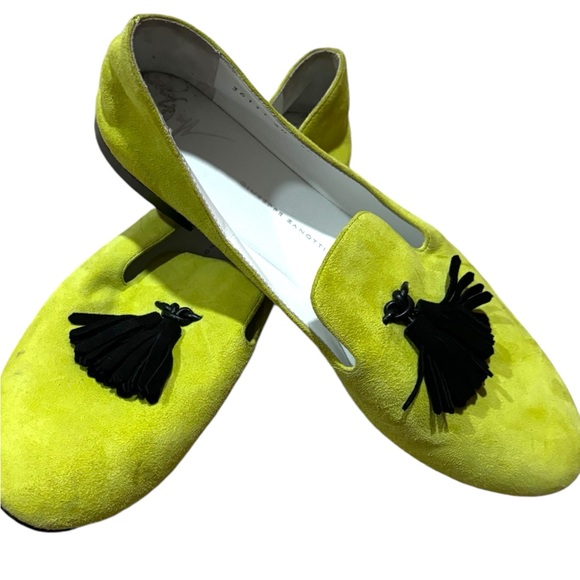 GIUSEPPE ZANOTTI  Designer Lime Green Tassel Loafer size 40 - Picture 1 of 4